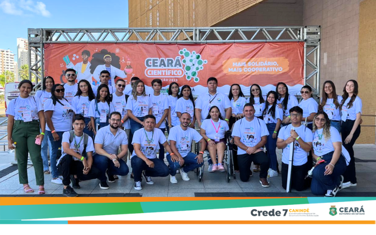 Estudantes e professores representam a CREDE 07 na etapa estadual Ceará Científico 2023.