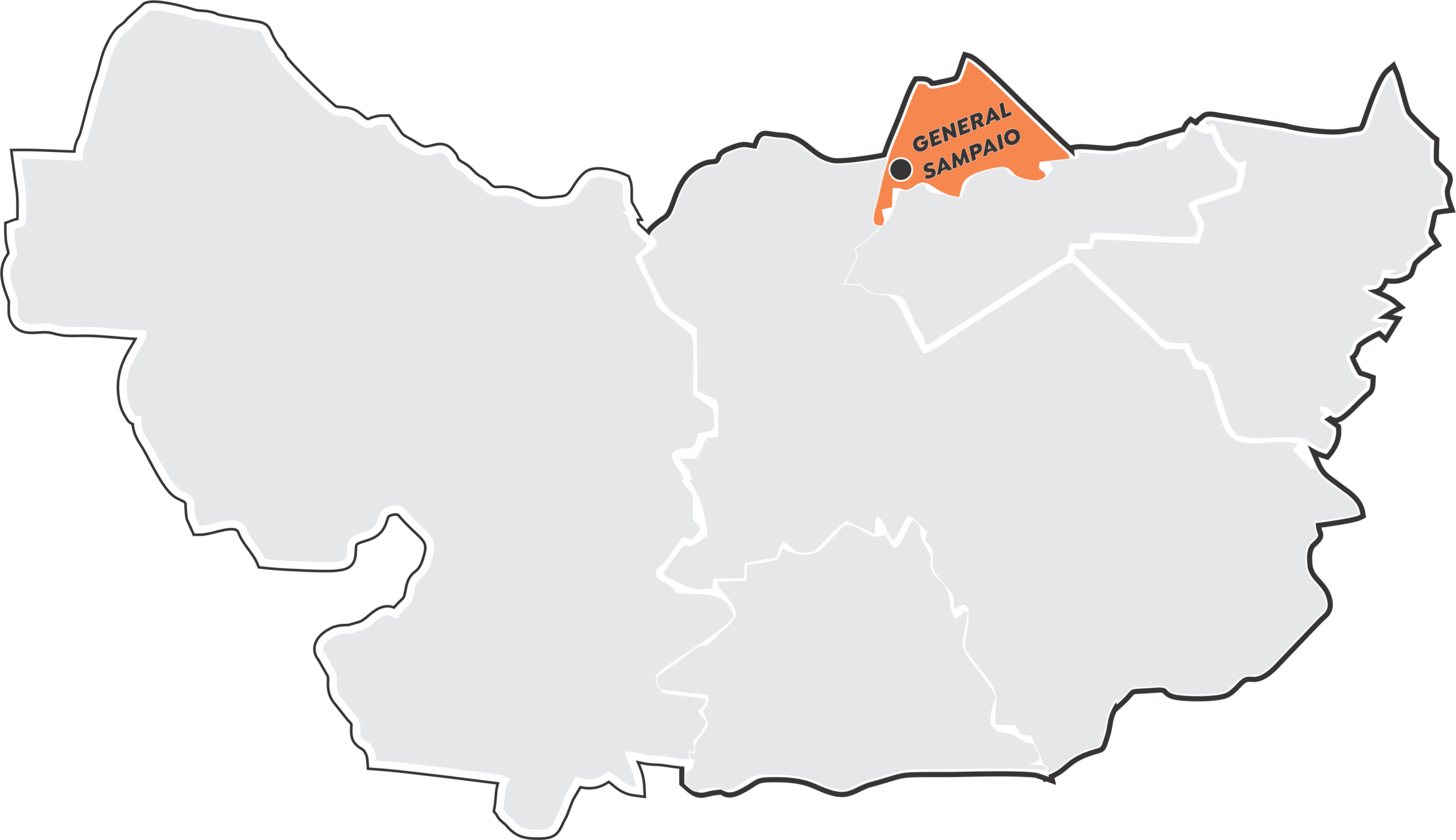 Mapa do município de General Sampaio - CE